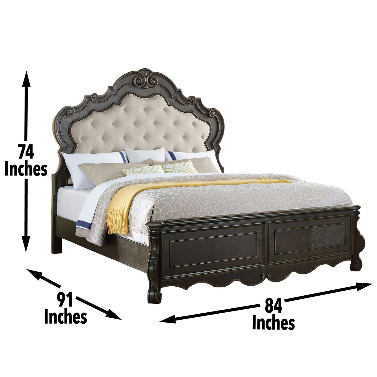 Rhapsody - 6 Piece King Bedroom Set - Dark Brown