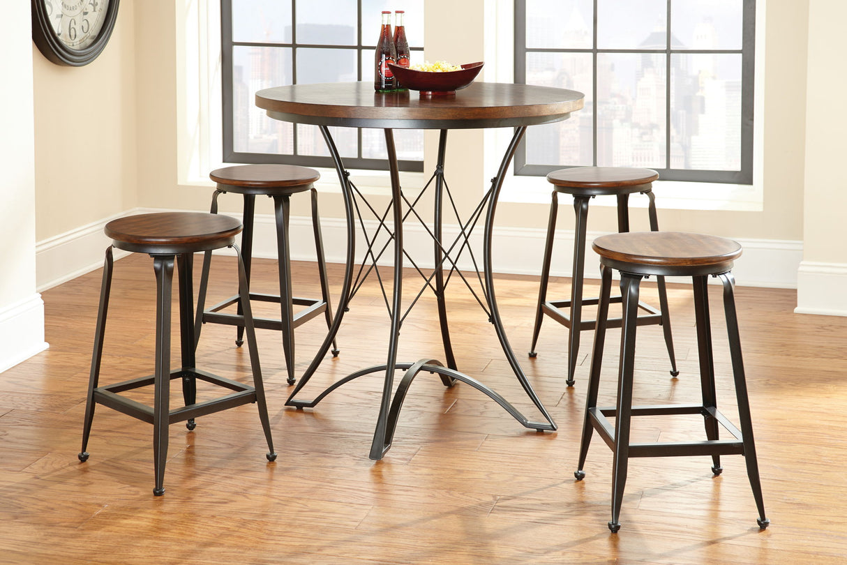 Adele - Counter Stool (Set of 2) - Dark Brown