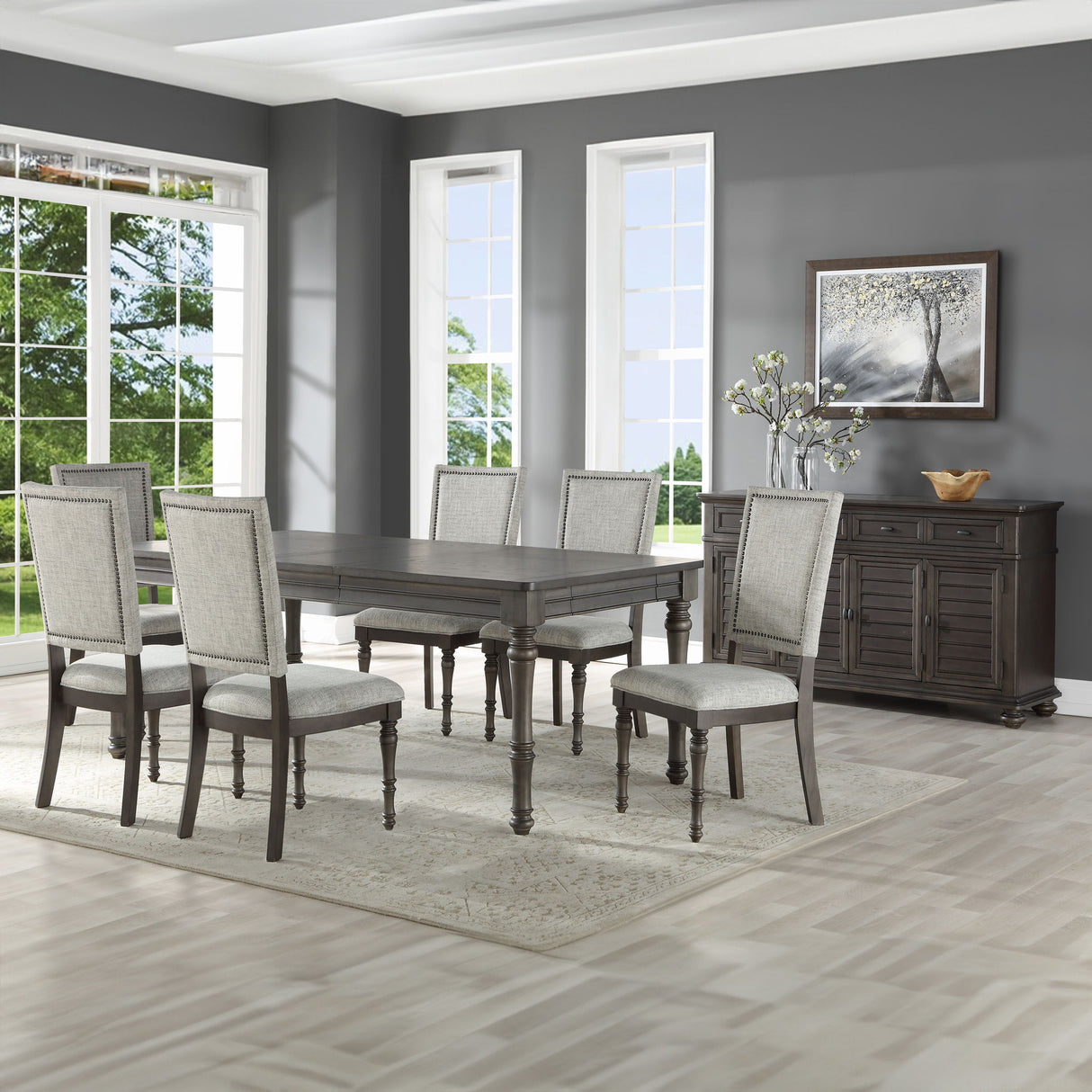 Linnett - Dining Table - Dark Brown