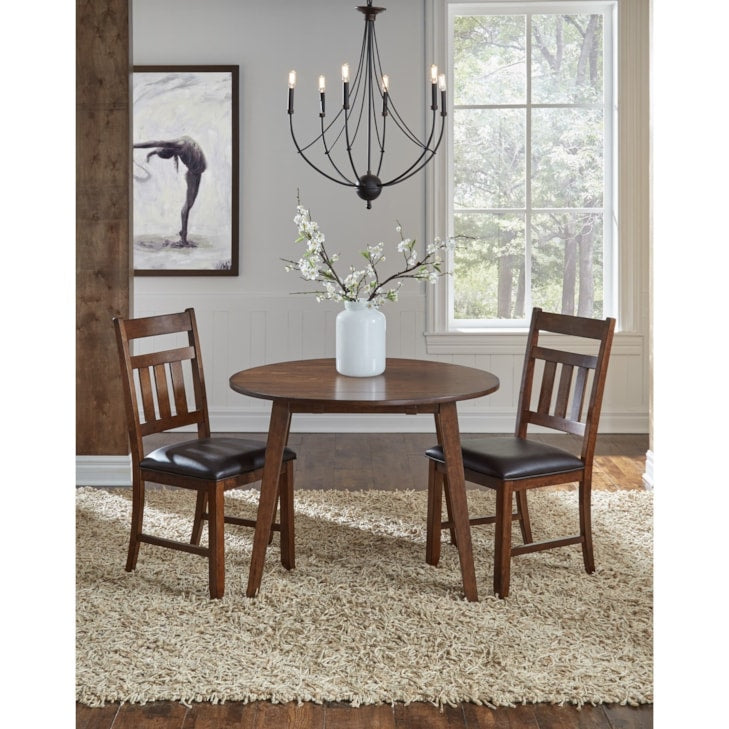 Mason Dining Round Drop Leaf Table