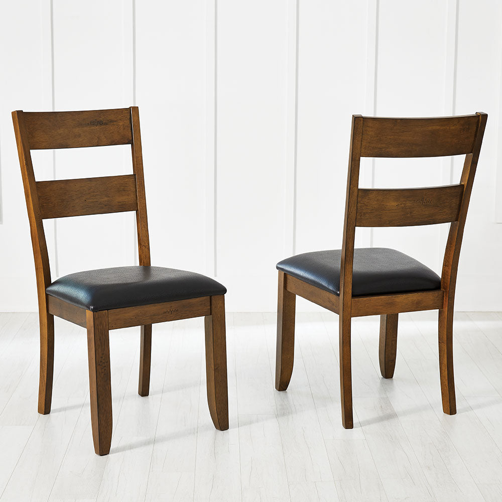 Mariposa Dining Ladderback Side Chair With Upholstered Seat