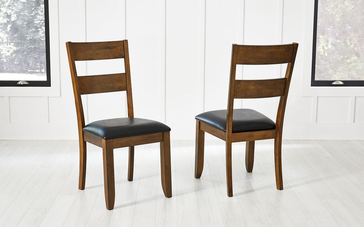 Mariposa Dining Ladderback Side Chair With Upholstered Seat