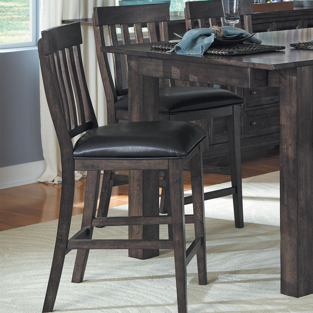 Mariposa Dining Wg Slatback Stool With Uph Seat