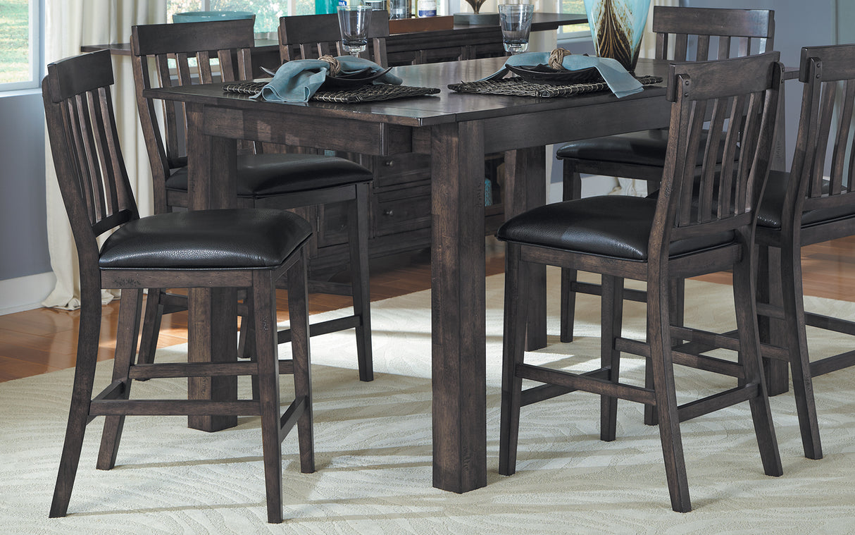 Mariposa Dining Wg Slatback Stool With Uph Seat