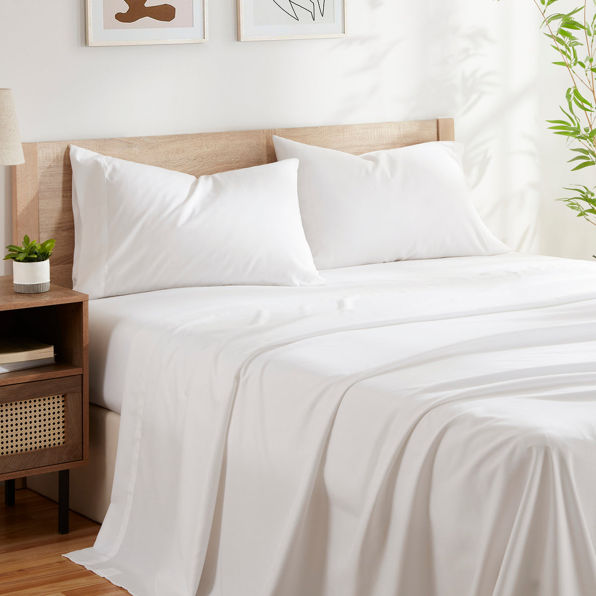 Sleeptone Premium Bamboo Sheet Set in White