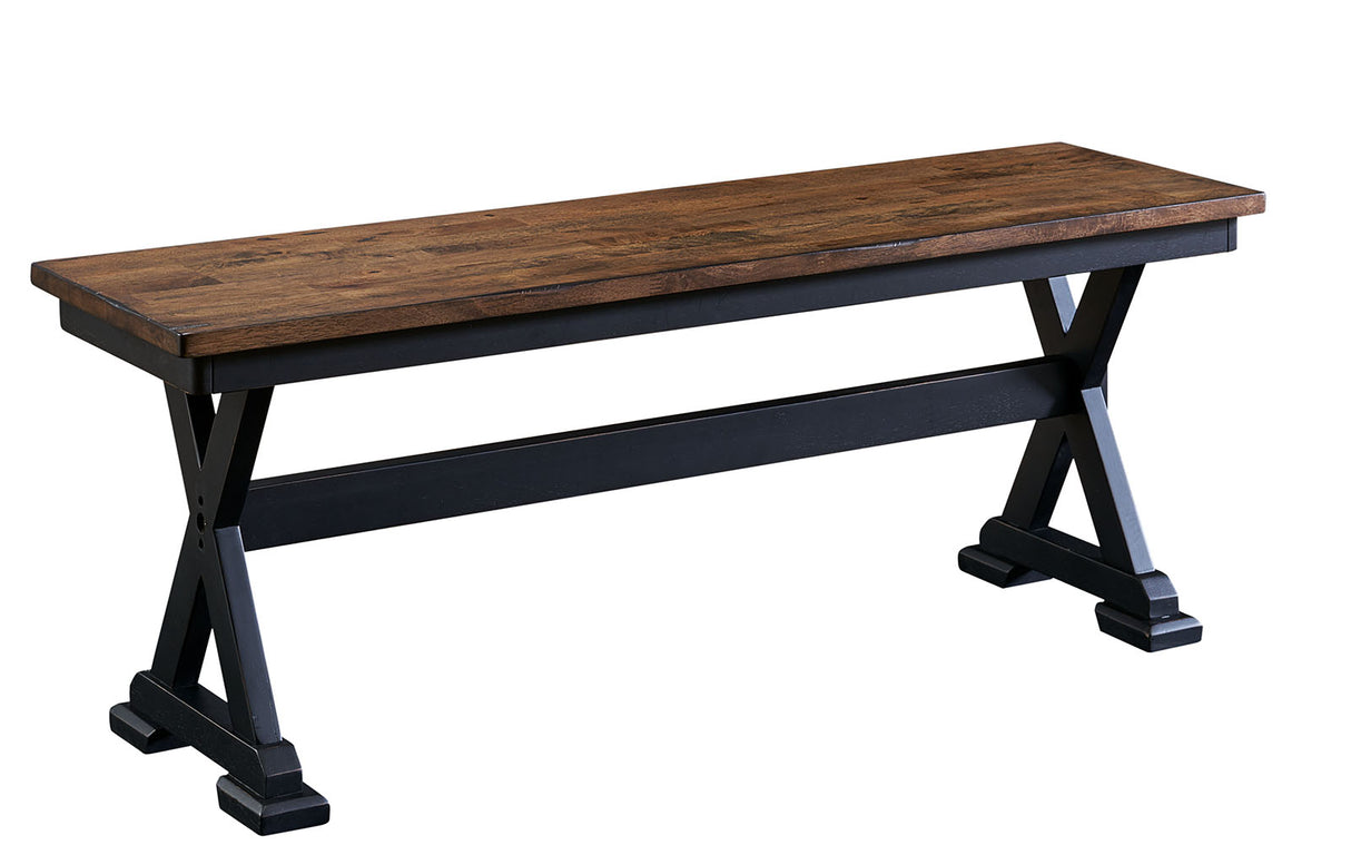 Stormy Ridge Bench With Wood Seat