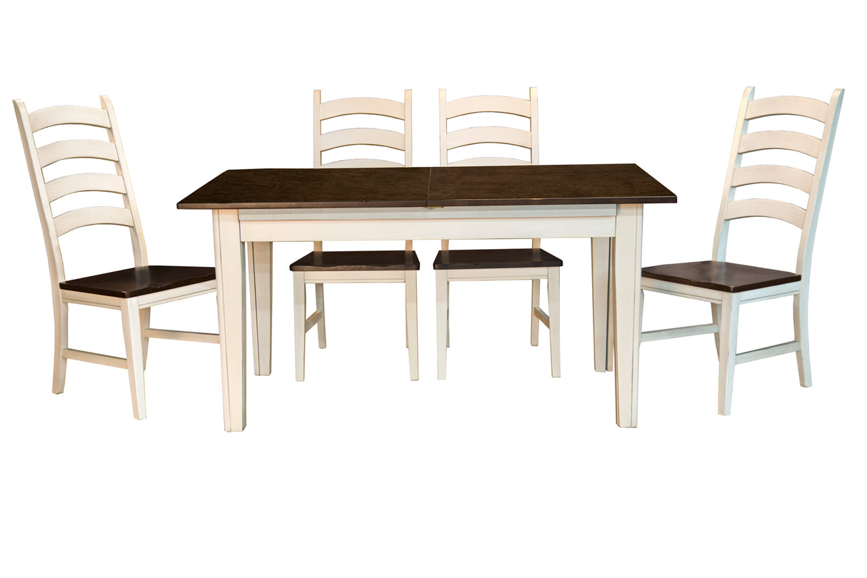 Toluca Dining Ladderback Side Chair With Wood Seat