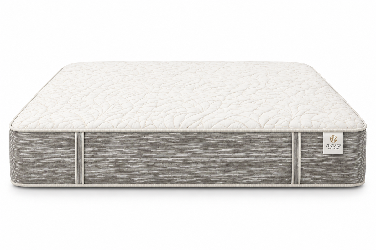 Vintage Sleep Shepherd mattress – front studio view