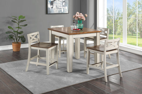Lindale - 5 Piece Counter Dining Set - White