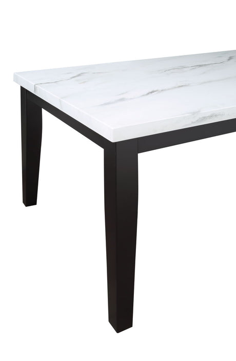 Sterling - Faux Marble Top Dining Table - White