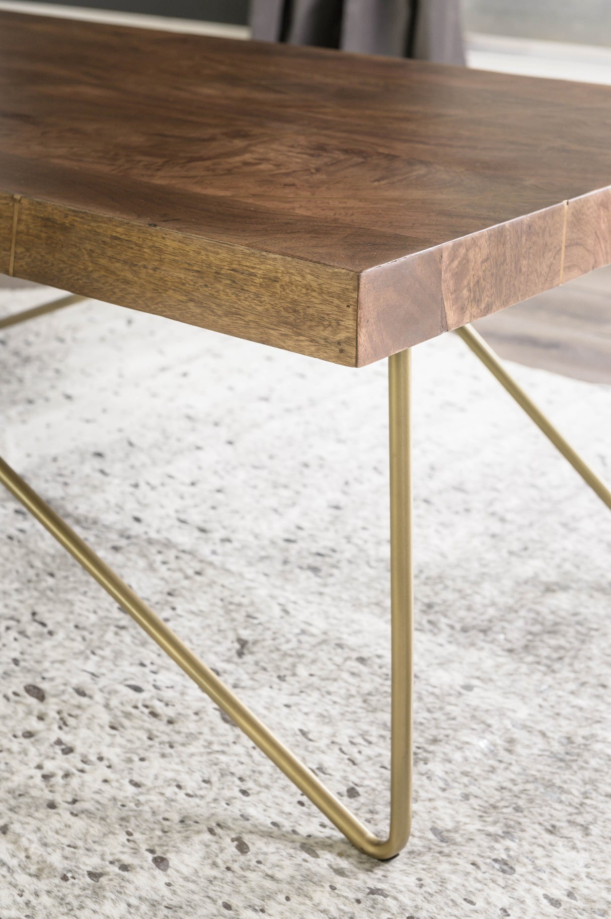 Walter - Brass Inlay Cocktail Table - Brown