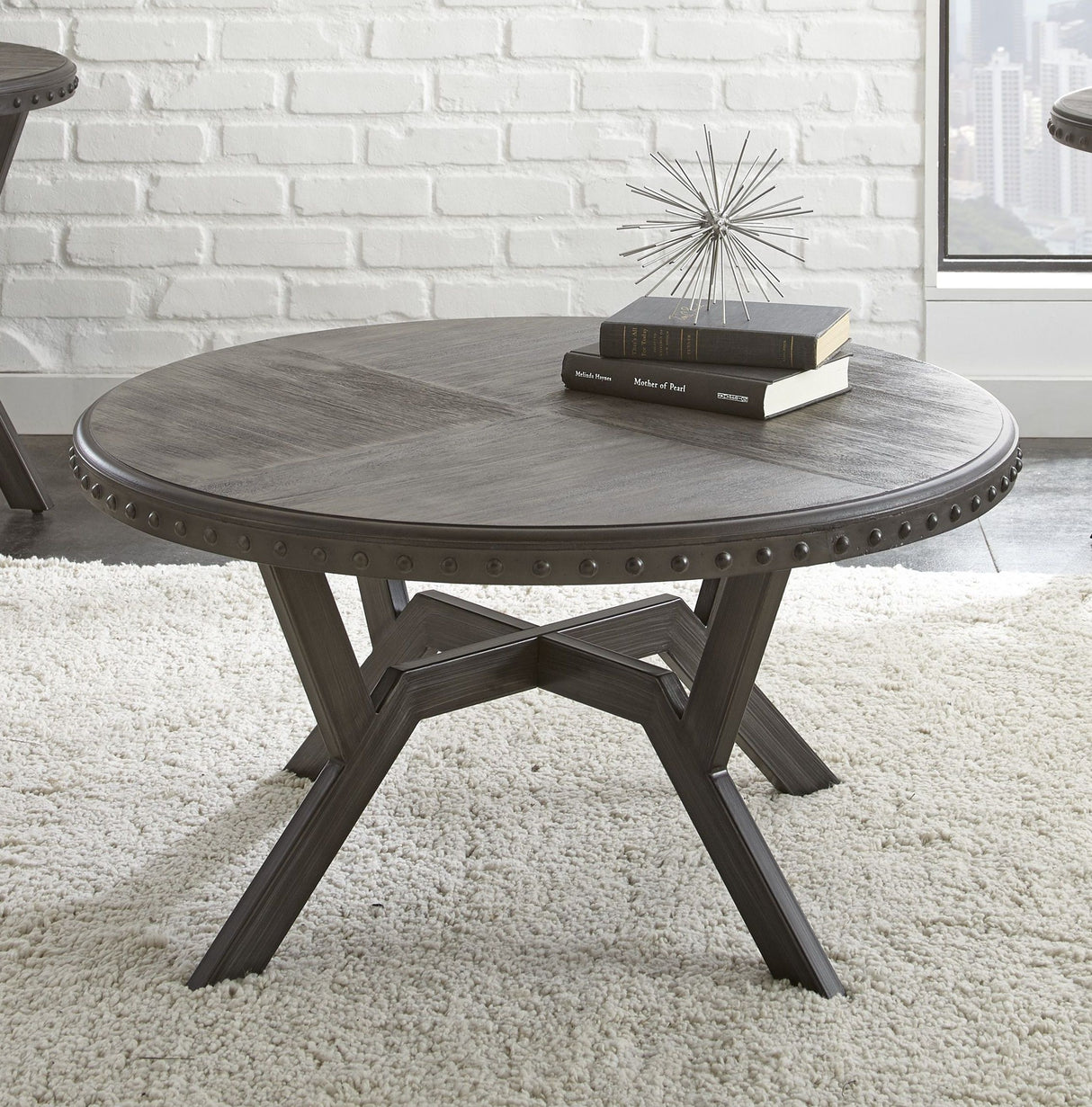 Alamo - Round Cocktail Table - Gray
