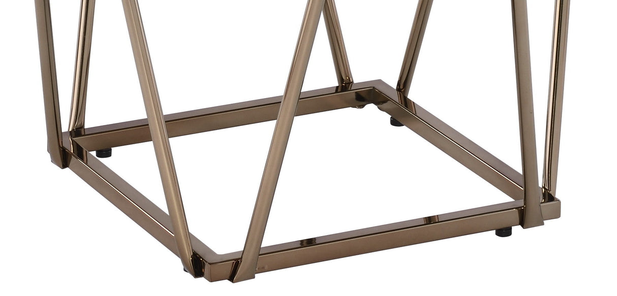 Rowyn - Faux Marble Top End Table - Gray