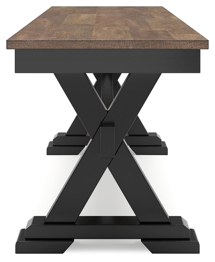 Wildenauer - Large Dining Room Bench - Brown / Black