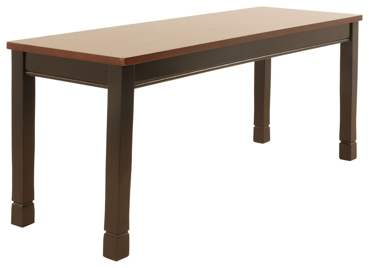 Owingsville - Large Dining Room Bench - Black / Brown