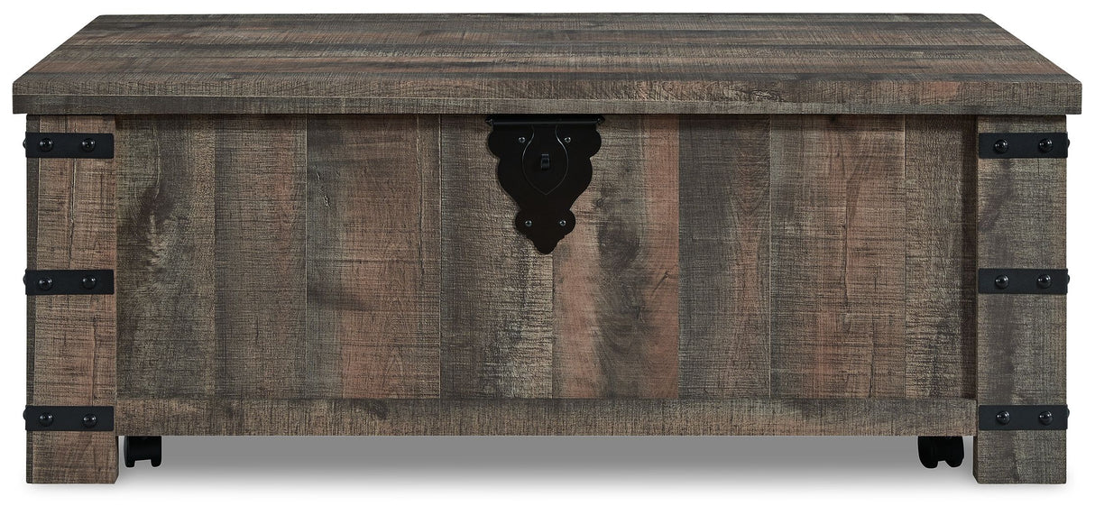 Hollum - Lift Top Cocktail Table - Rustic Brown