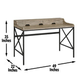 Corday - Desk With USB Port - Light Brown