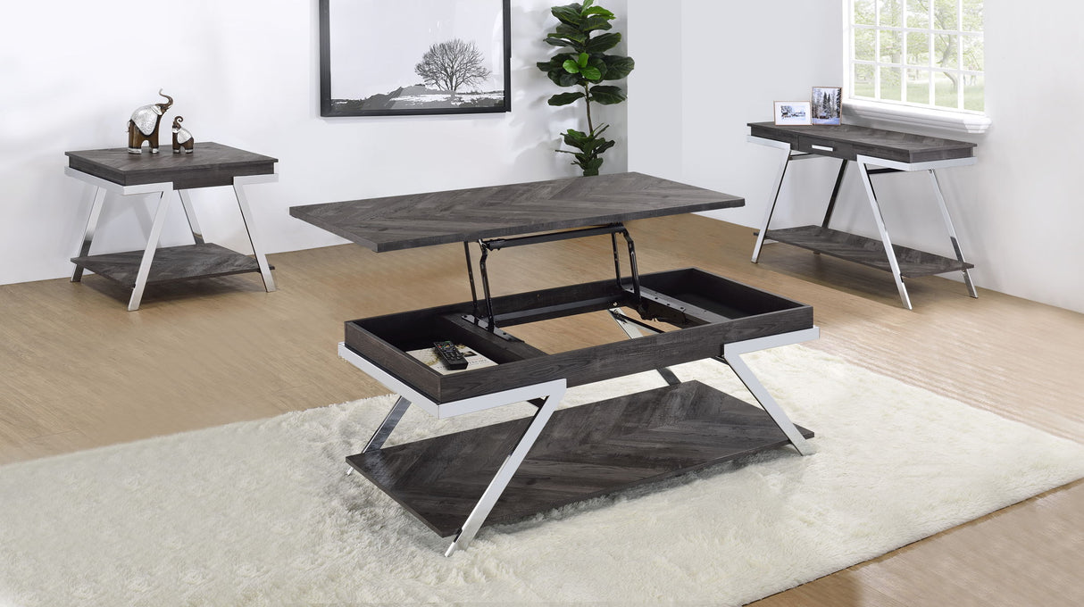 Roma - Lift Top Cocktail Table - Gray