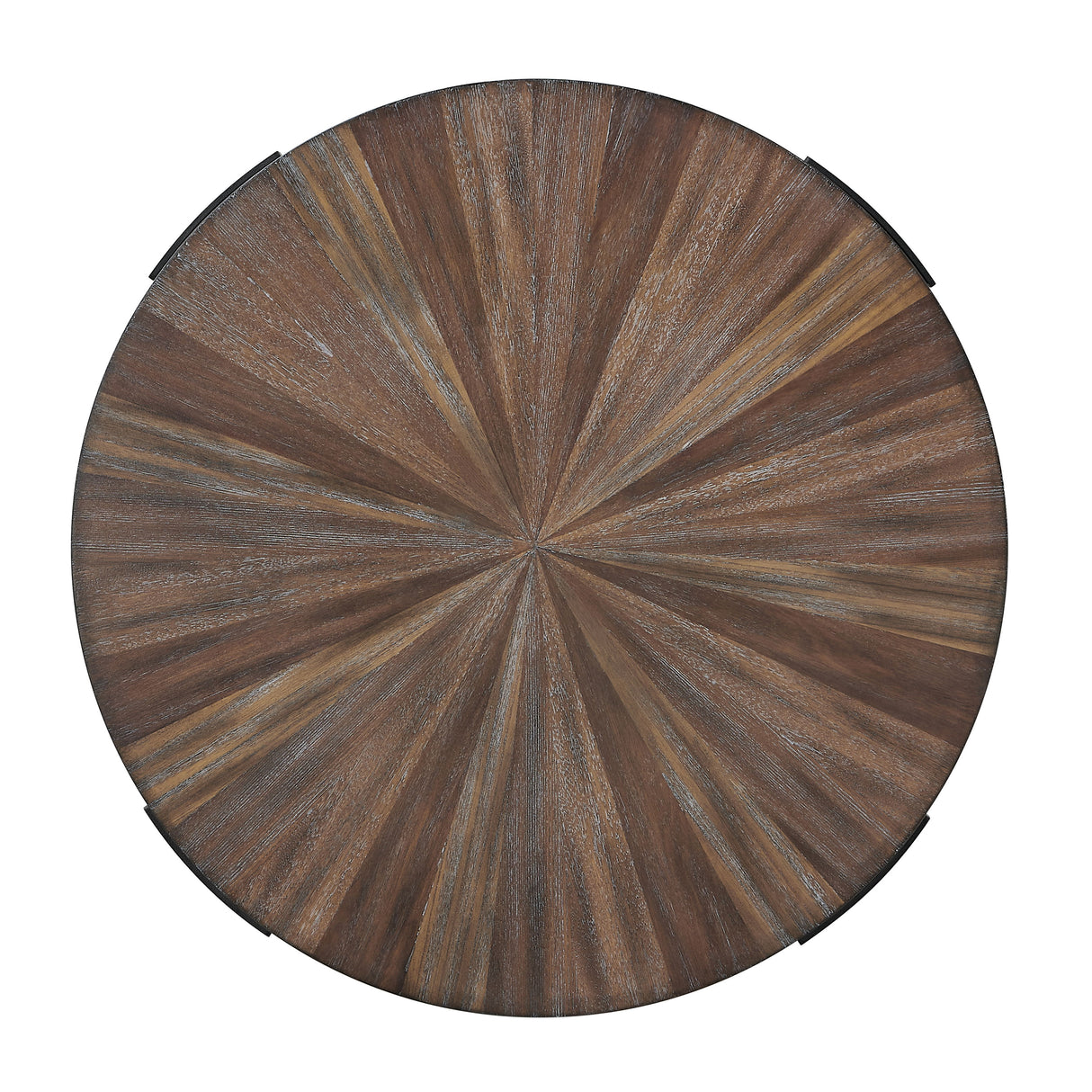 Chevron - Round End Table - Brown