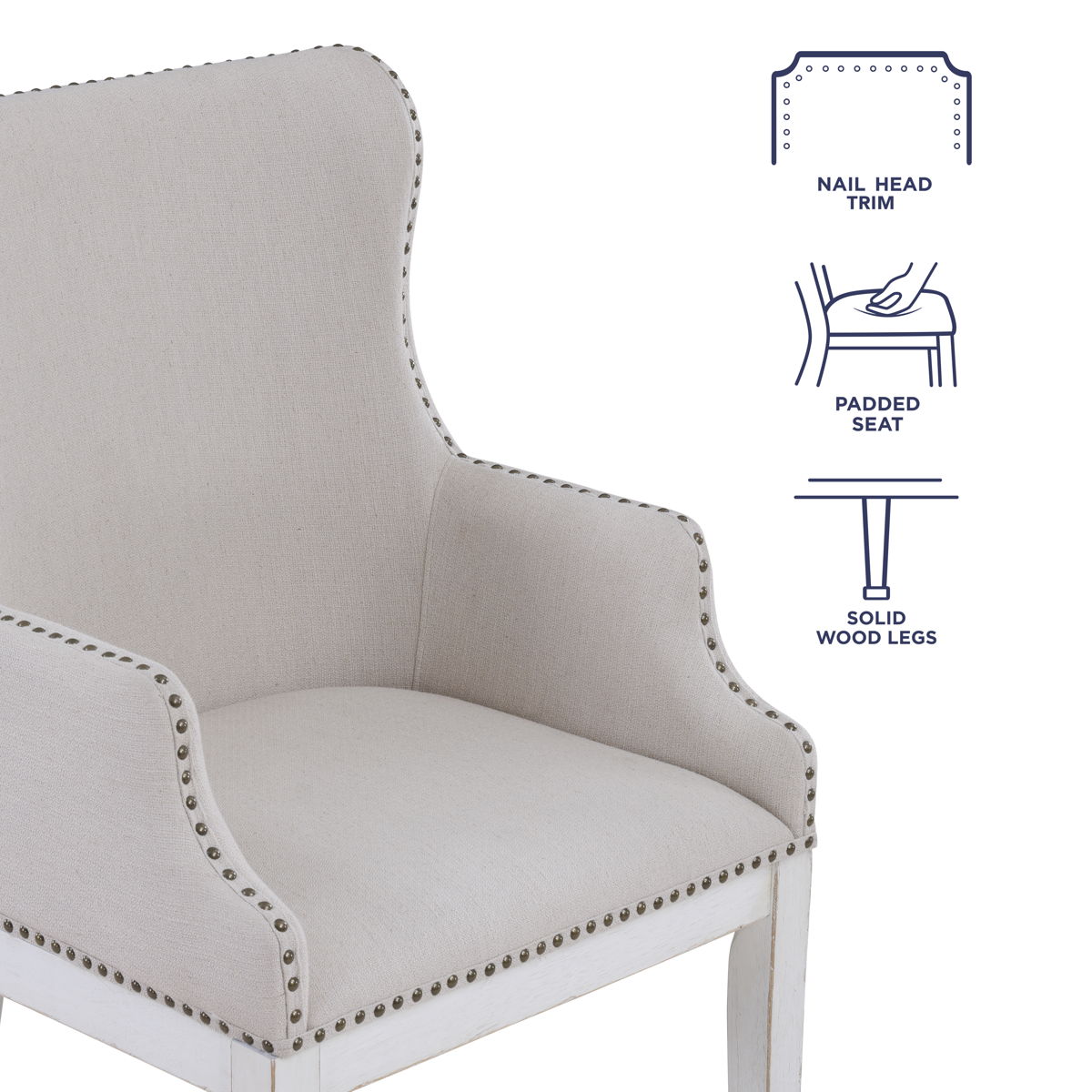 Warren - Arm Chair (Set of 2) - White