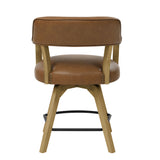 Rylie - Swivel Vegan Leather Counter Chair - Camel