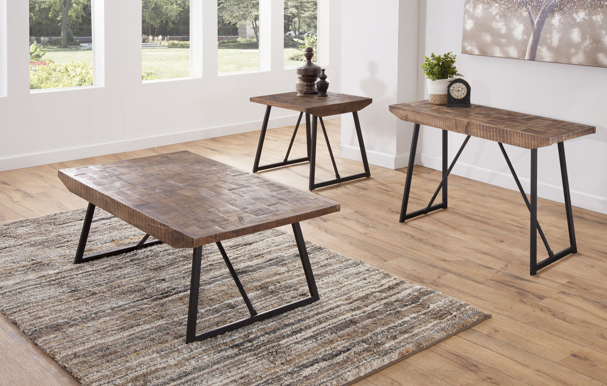 Walden - Parquet End Table - Brown