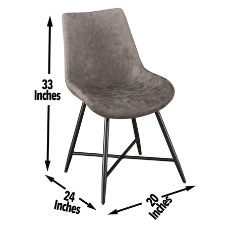 Ramona - PU Side Chair (Set of 2) - Brown
