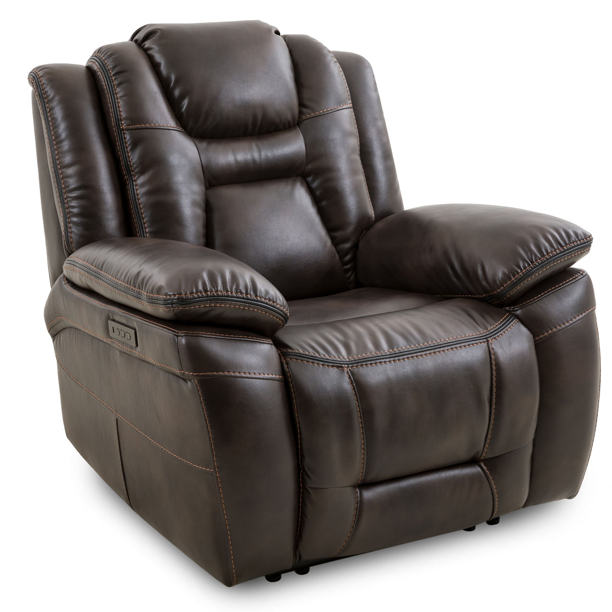 Oportuna - Dual Power Recliner Coffee - Dark Brown