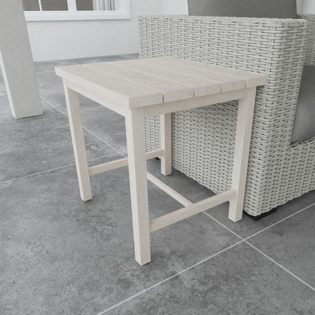Blakely - Outdoor Aluminum End Table - White