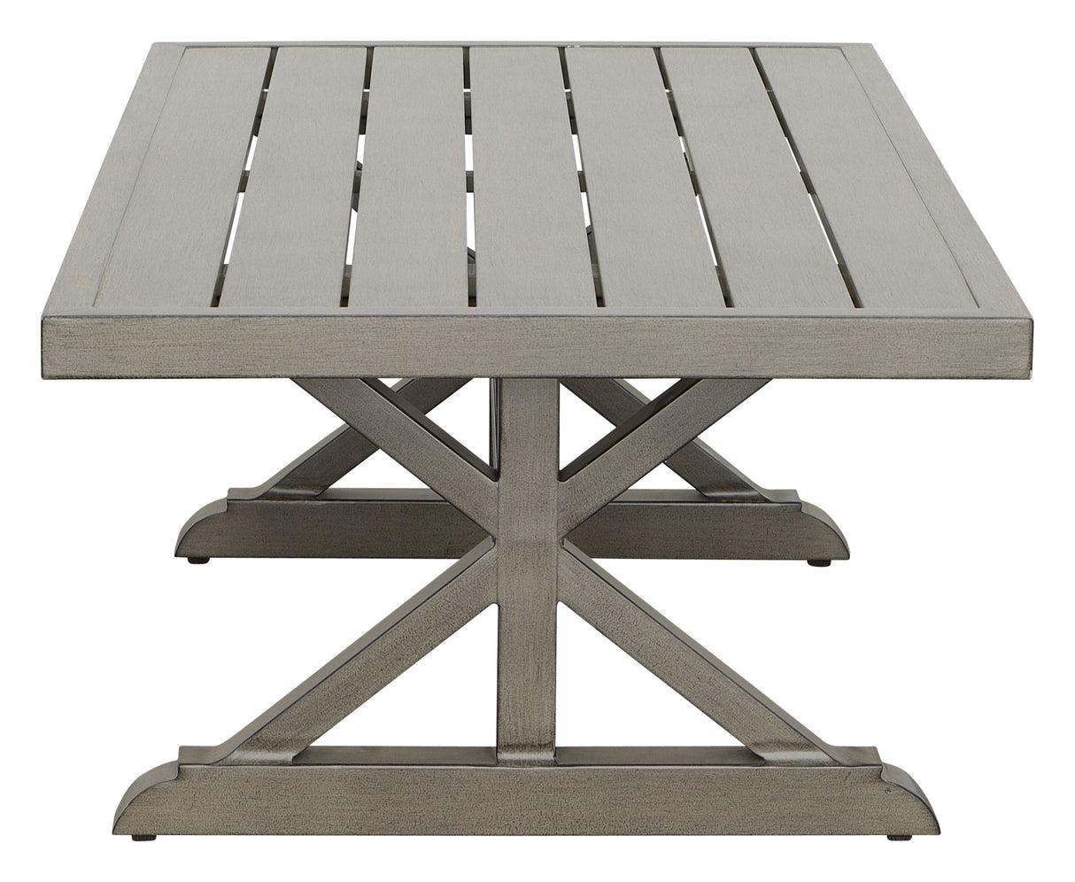 Jones - Outdoor Aluminum Coffee Table - Brown