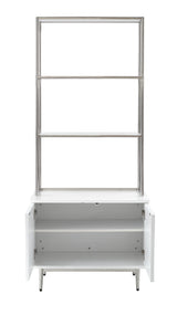 Waves - Bookcase (2 Cartons) - Glossy White
