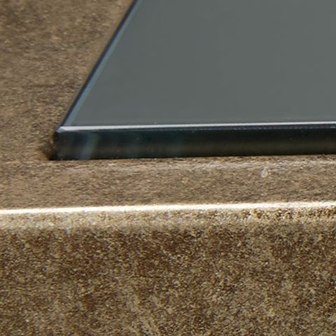 Cloverty - Rectangular Cocktail Table - Aged Gold Finish