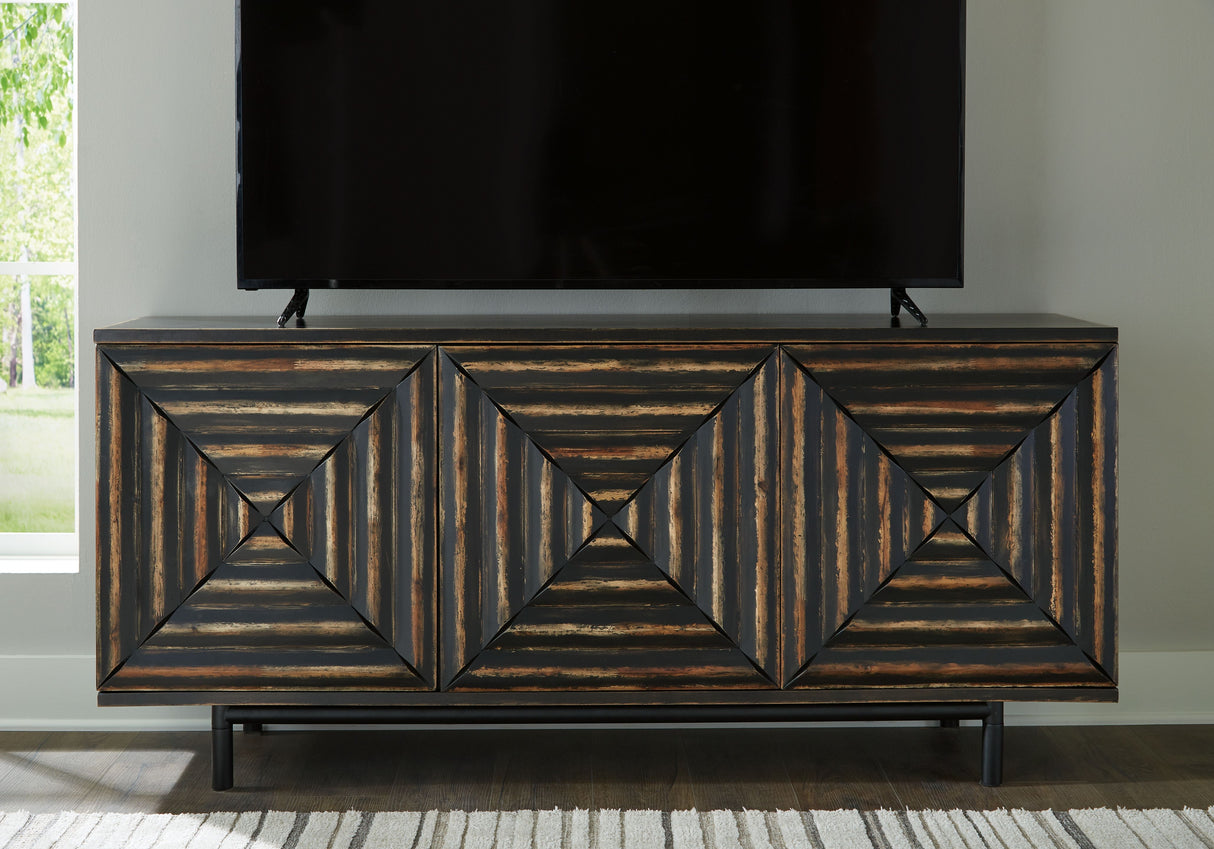 Fair Ridge - Accent Cabinet - Distressed Black