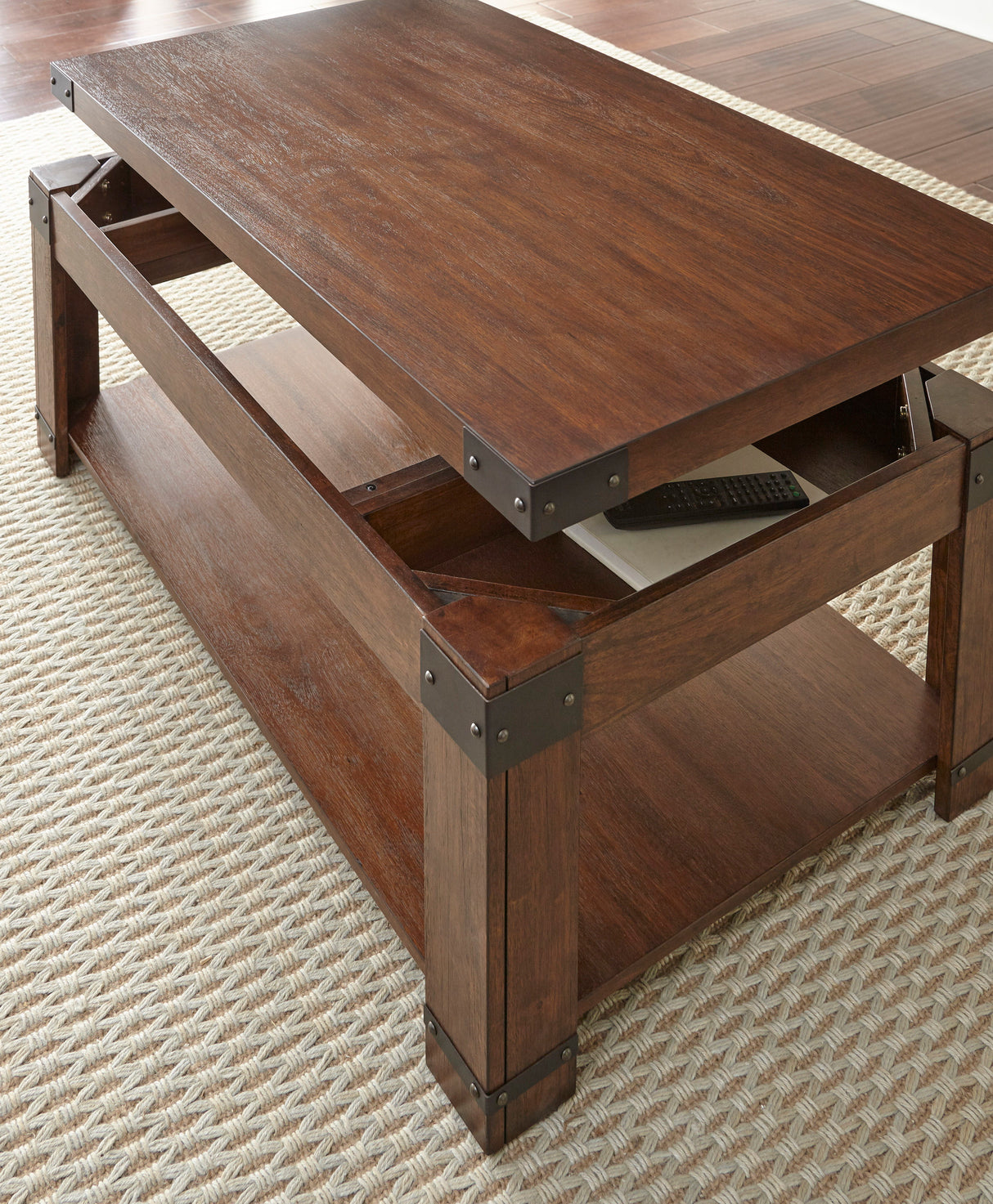 Arusha - Lift Top Cocktail Table - Brown