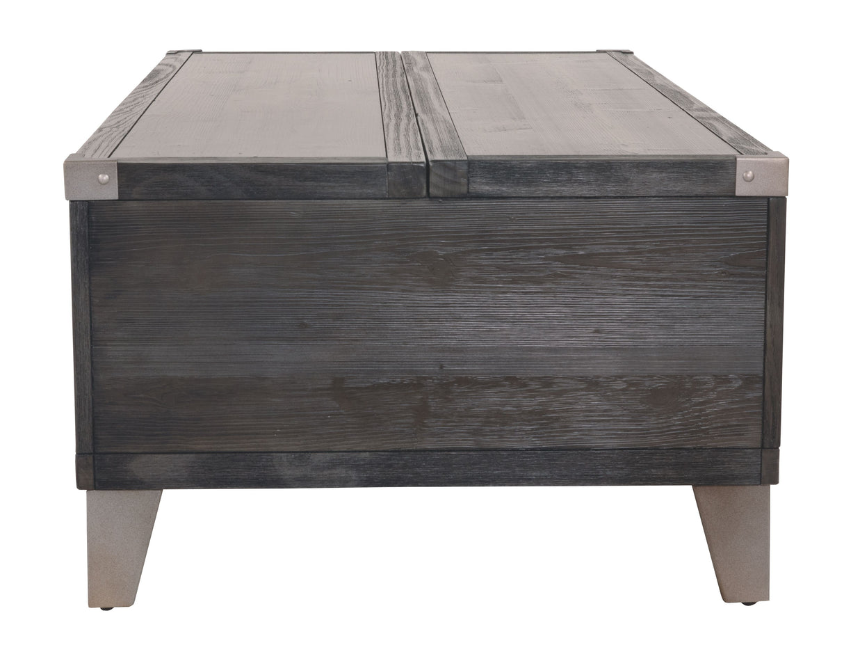 Todoe - Lift Top Cocktail Table - Dark Gray