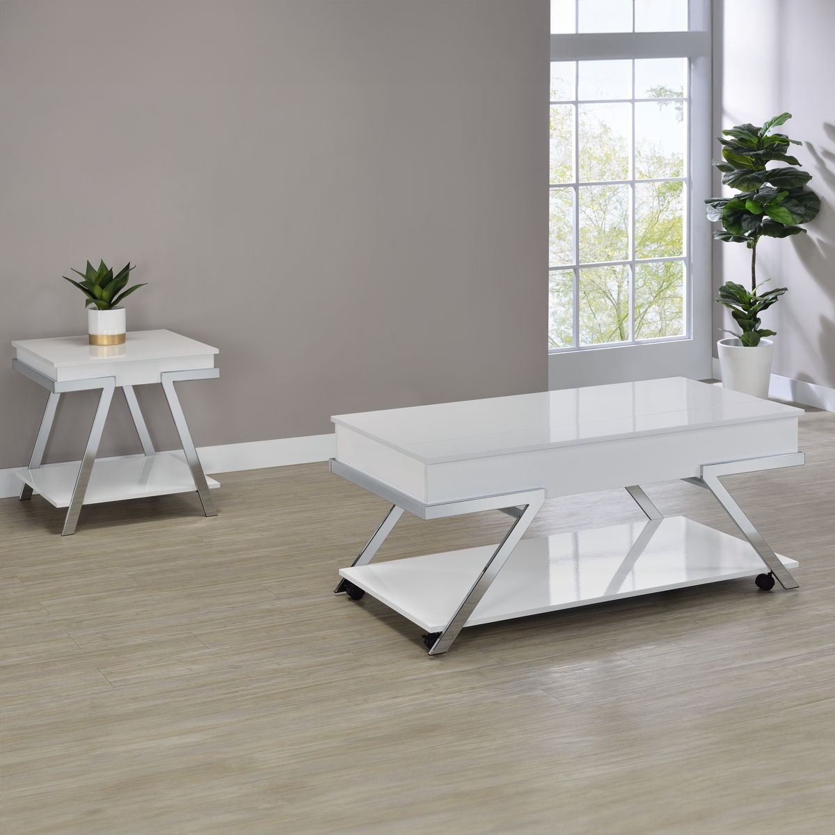 Zena - End Tables - White