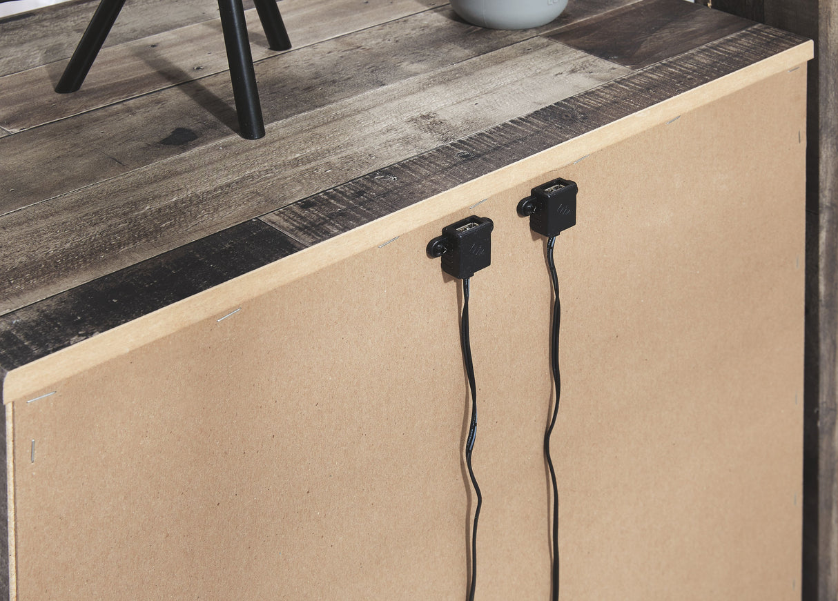 Derekson - Two Drawer Night Stand - Multi Gray