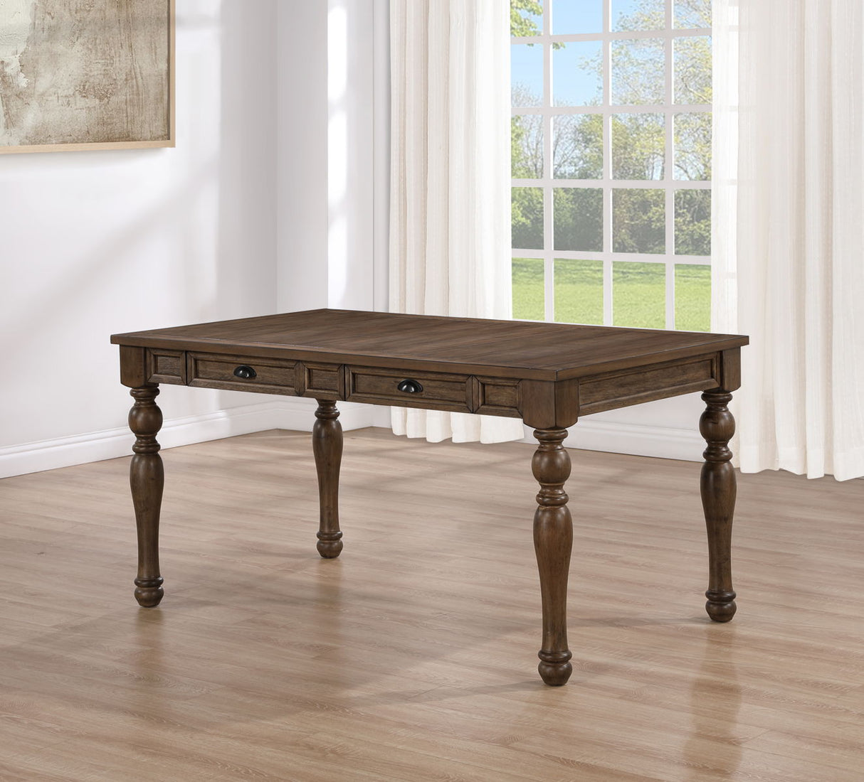 Joanna - 4 Drawer Dining Table - Brown