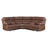 Rudger - 3 Piece Sectional (LAF, RAF, Wedge) - Brown