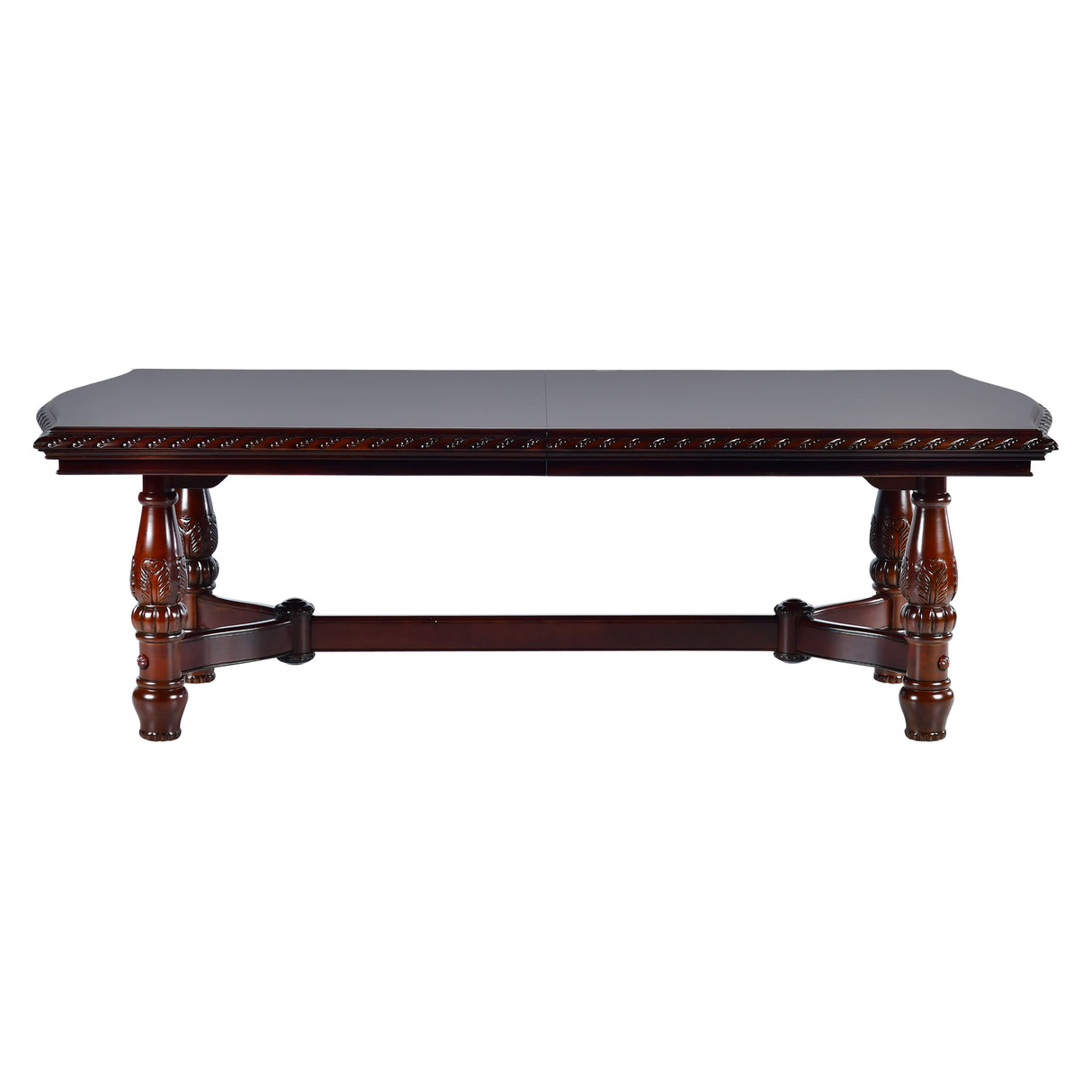 Antoinette - Ped Table With Leaf - Dark Brown