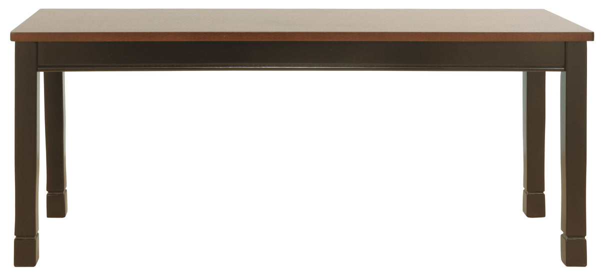 Owingsville - Large Dining Room Bench - Black / Brown