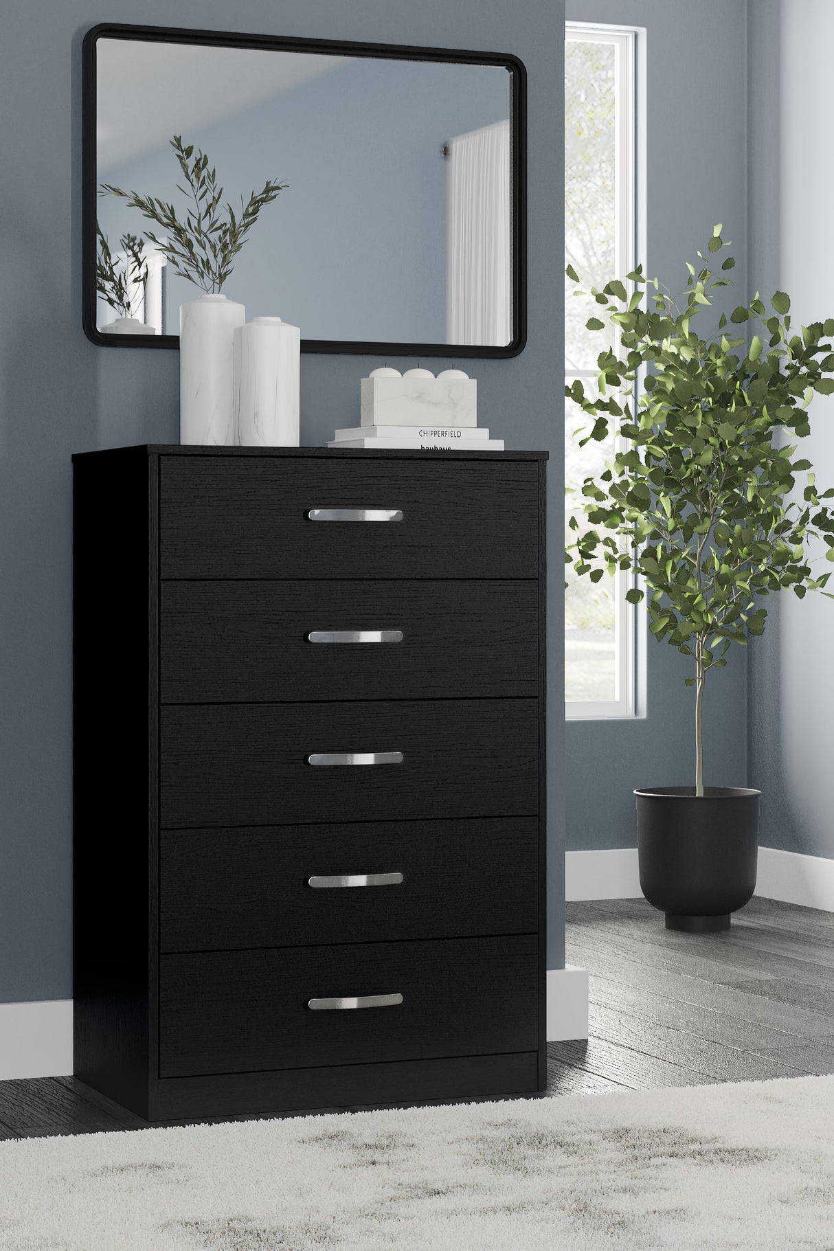 Finch - Five Drawer Chest - 46" Height - Black