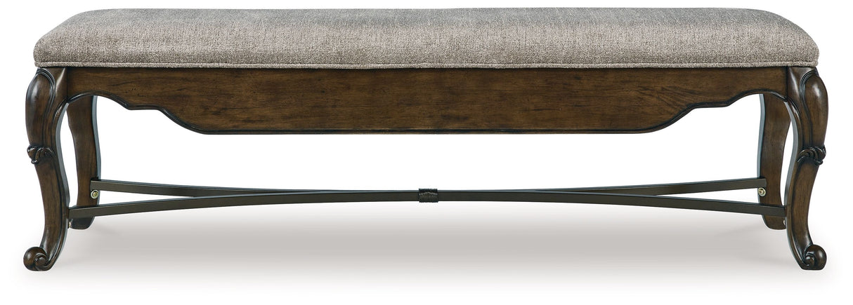 Maylee - Upholstered Storage Bench - Dark Brown