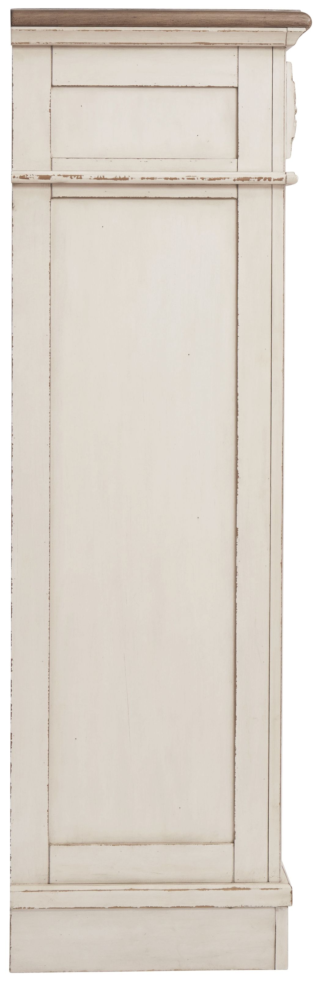 Realyn - Five Drawer Chest - White / Brown / Beige