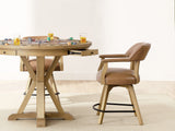 Rylie - 6 Piece Dining Set (Game Top Counter Table & 4 Counter Chairs) - Sand / Brown