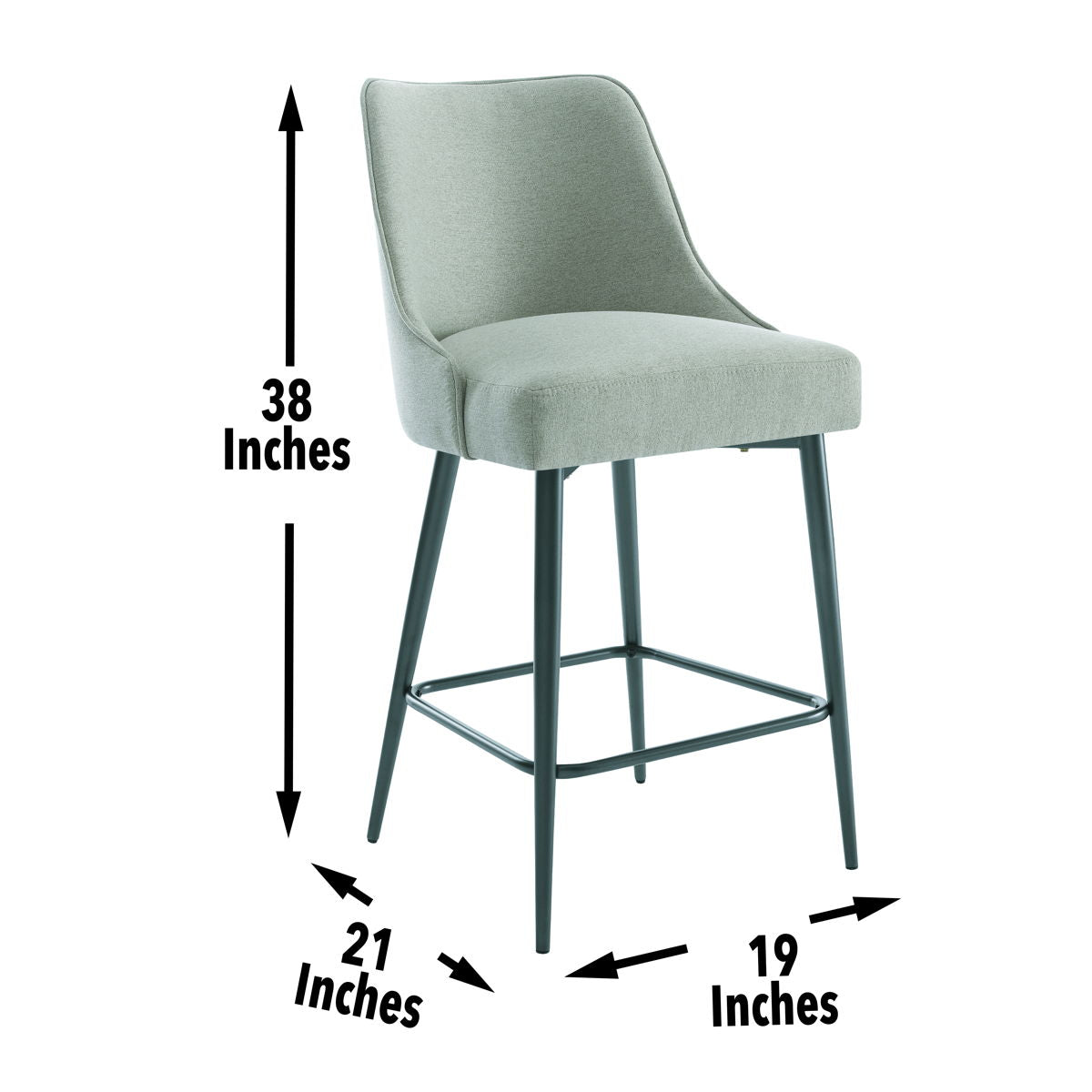 Olson - 5 Piece Counter Dining Set - Dark Gray