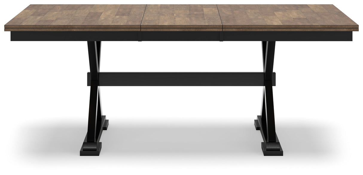 Wildenauer - Rectangular Dining Extension Table - Brown / Black