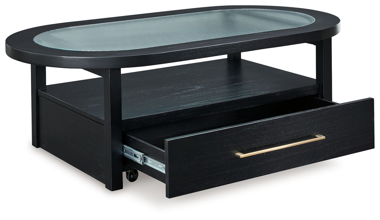 Winbardi - Oval Cocktail Table - Black