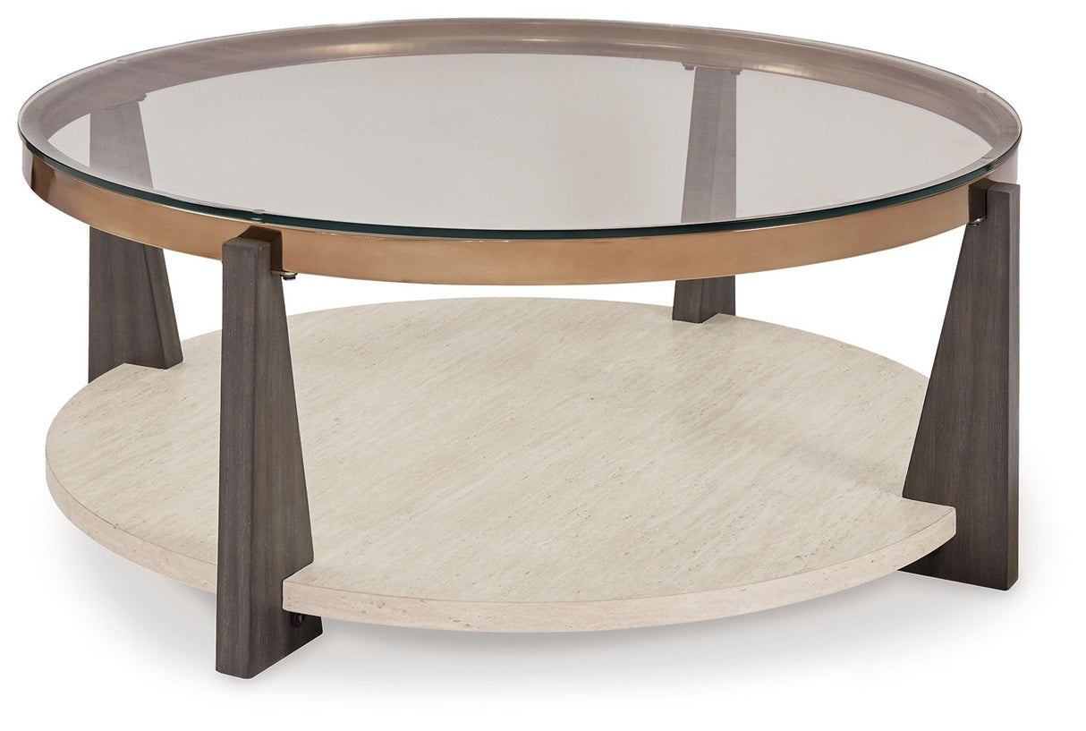 Frazwa - Round Cocktail Table - Multi
