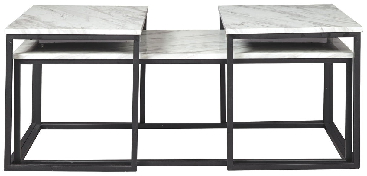 Donnesta - Occasional Table Set (Set of 3) - Gray / Black